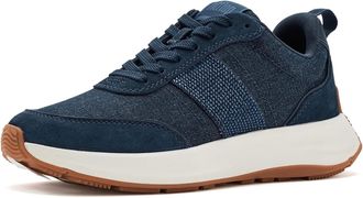 FitFlop Womens F-Mode Flow Crystal Sneaker In Dark Denim