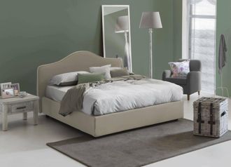 Talamo Italia Cama Matrimonial Isotta, Cama Contenedor Con Revestimiento De Tela, 100% Made In Italy, Apertura Frontal, Adecuado Para Colch&oacute;n Cm 160x200, T&oacute;rtola, C
