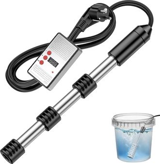 OEM Calentador De Agua El&eacute;ctrico De Inmersi&oacute;n De 2500 W Con Pantalla Digital De Temperatura, Ajuste Autom&aacute;tico De Temperatura, Acero Inoxidable - Otro