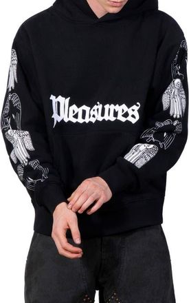 Pleasures Angel & Demon Graphic Hoodie in Black at Nordstrom, Size Medium