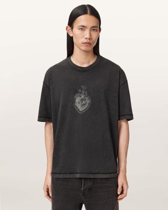 AllSaints Sabbath Crew Neck Graphic T-Shirt
