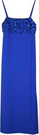 P.A.R.O.S.H. Tubino Longuette - Dames - Avondkleed - Blauw - M - Polyester - Kleedjes