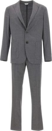 Boglioli flap-pocket wool suit - men - Wool/Viscose/Polyester - 50 - Grey