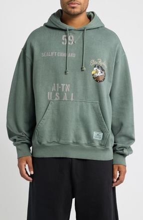 Alpha Industries Elite Graphic Hoodie in Deep Forest at Nordstrom, Size Xx-Large
