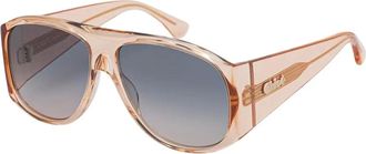 Chlo&eacute; Aviator Zonnebril - Dames - Accessoires - Oranje - Maat: 60 MM