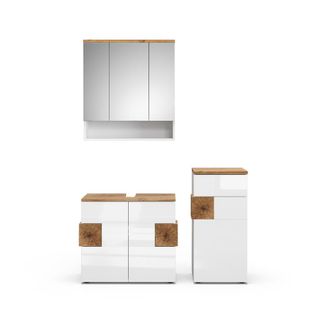 Vicco Conjunto De Muebles De Ba&ntilde;o Eden, Blanco, 3 Piezas