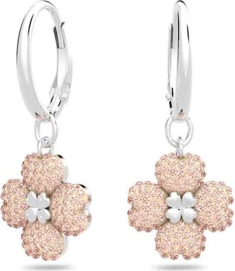 Swarovski Latisha Bloemen Oorbellen - Dames - Oorbellen - Roze - ONE Size - Accessoires