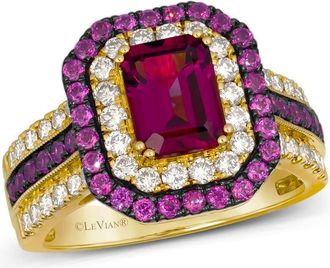 Le Vian Ladies Color On Color Rings set in 14K Strawberry Gold