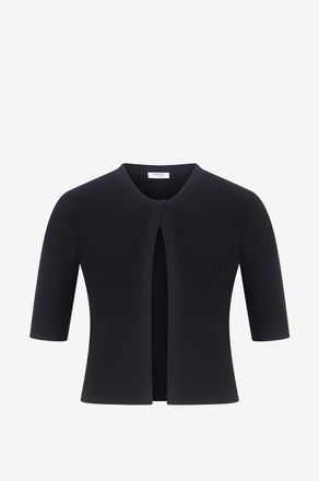 Akris Feinstrick-Kurzarm-Cardigan