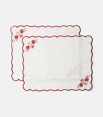 Cabana Set di 2 tovagliette in lino e cotone