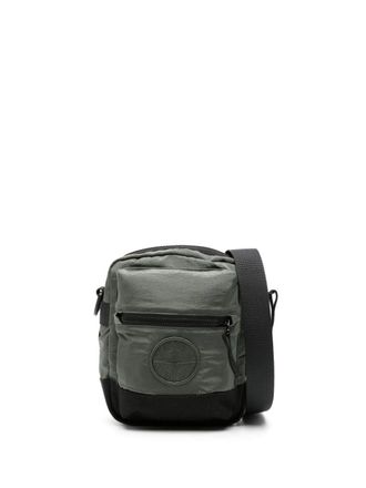 Stone Island Borsa messenger con motivo Compass - Verde