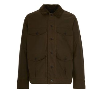 Filson Light Jackets, male, Green, Size: XL Journeyman Dark Tan Coat