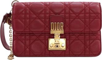 Dior Pre-owned Quilted Leather Chain Bag - Dames - Vintage Clutch - Rood - ONE Size - Leer - Vintage
