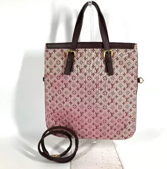 Louis Vuitton Red Color Monogram Mini Handbag Tote Bag (Pre-Owned)