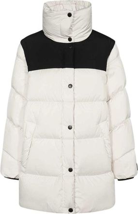 Max Mara Lange Donsjas - Dames - Dons jassen - Wit - 2XS - Leer - Jassen