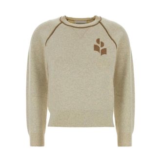 Isabel Marant Jersey de punto con cuello redondo - Knitwear - Mujer - Beige - 2XS