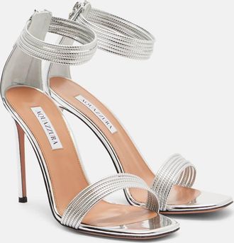 Aquazzura Sway metallic leather sandals
