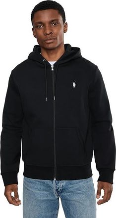 Polo Ralph Lauren Double-Knit Full Zip Hoodie Mens Sweatshirt Polo Black : 2XL, Cotton/Polyester