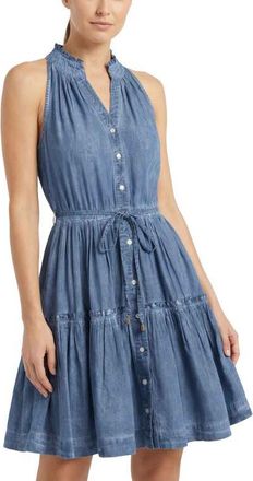Change of Scenery Charlotte Stonewash Button-Front Denim-Look Shirtdress at Nordstrom, Size X-Small