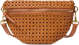 Clare Vivier Petite Fanny Rattan Woven Leather Belt Bag at Nordstrom