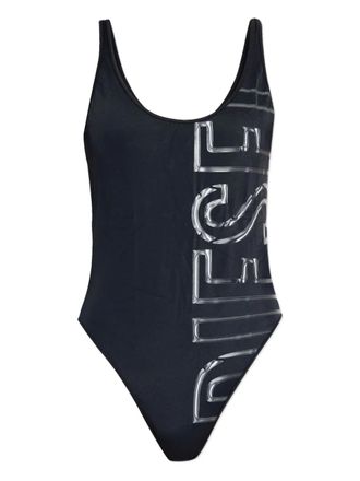 Diesel Pamela-D-Core logo swimsuit - women - Recycled Nylon/Elastane/Recycled Nylon/Elastane - L - Black