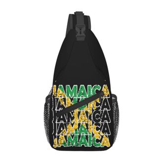 Generic Jamaican Roots Jamaica Flag Cross Body Bag Adjustable Sling Bag Trendy Backpack For Women Sports Casual