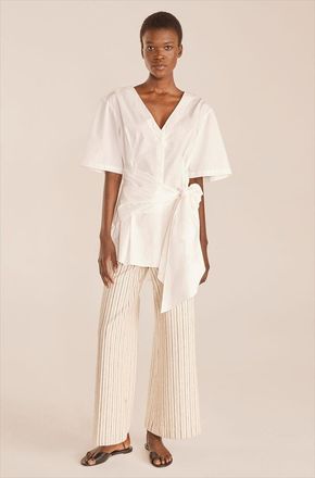Rebecca Taylor Tie Waist Blouse
