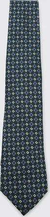 Canali Geometric Print Pure Silk Tie