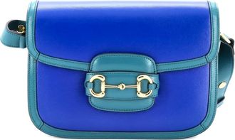 Gucci Horsebit 1955 Leather Small shoulder bag - Blauw
