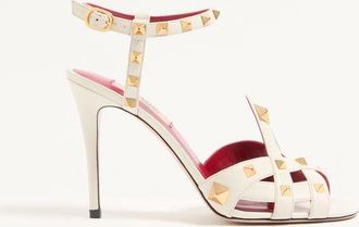 Valentino Garavani Studdy Kidskin Sandal 100mm Wo