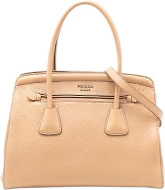 Prada Pre-owned Handbags, female, Beige, Size: ONE SIZE Pre-owned Vintage Handbag