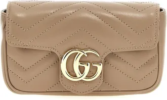 Gucci Taupe GG Marmont Mini Crossbody Bag