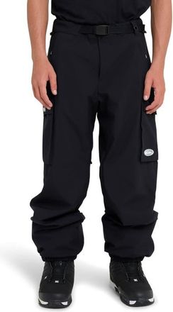 Quiksilver Snow Down Waterproof Cargo Snowboard Pants in Black at Nordstrom, Size Medium