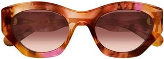 Chlo&eacute; 53mm Gradient Cat Eye Sunglasses in Havana at Nordstrom