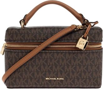 Michael Michael Kors Borsa a tracolla Jana con monogramma - Marrone