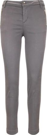 Liu Jo Cropped Broek - Dames - Vrijetijds broeken - Grijs - W29 - Katoen - Broeken