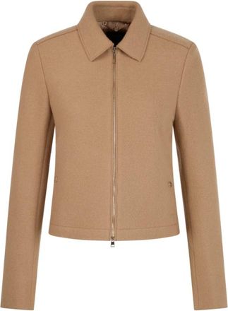 Marc Cain Short Walk Jacket - Dames - Zomerjassen - Bruin - M - Wol - Jassen