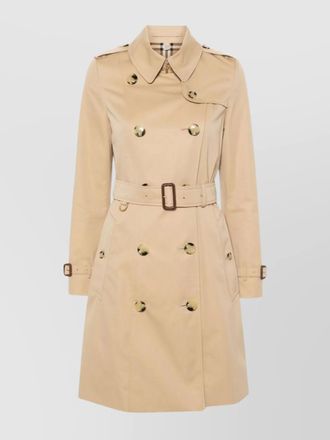 Burberry buttoned accents cotton trench coat