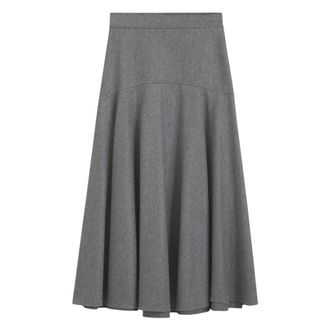 HUGO BOSS Vopala A-lijn rok - Dames - Rokken - Grijs - Maat: XS Zijde