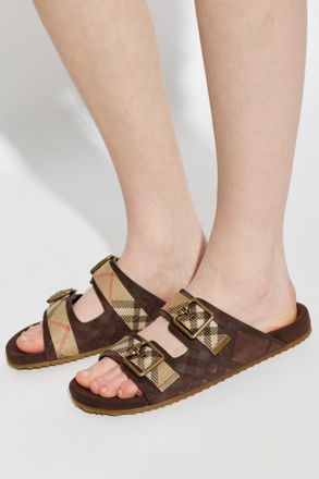 Burberry Flip-flops With Logo, Womens, Brown