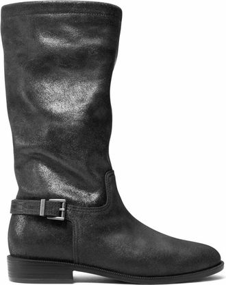 Michael Kors Harleigh Distressed Leather Boot - Dames - Schoenen - Zwart - Maat: 38 EU Leer