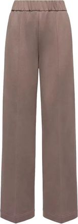 Moncler Pantalone - Dames - Wijde Broeken - Grijs - XS - Katoen - Broeken