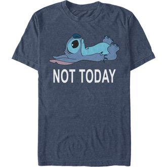 Lilo & Stitch Mens Lilo & Stitch Not Today Graphic T-Shirt in Navy Blue Heather at Nordstrom, Size Xxx-Large