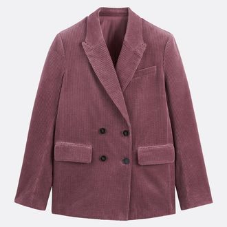La Redoute Collections Lange fluwelen blazer, losse pasvorm