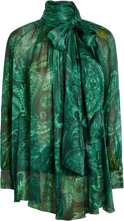 Etro Scarf-effect Silk Blouse - Multi Print - 46 (UK14 / L)