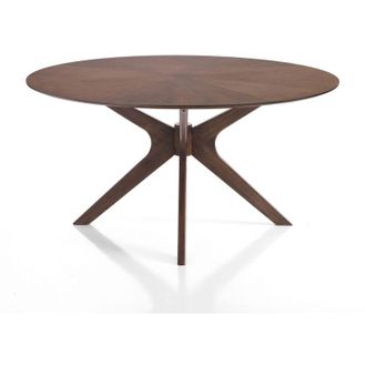 Oresteluchetta Oresteluchetta - Tavolo rotondo effetto legno finitura noce cm. H.75 x &Oslash;.137