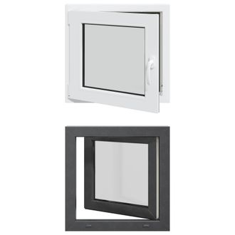 vidaXL Colore Interno Della Finestra Del Seminterrato Bianco Risor Vidaxl