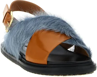 Marni Fussbett Sandal - Blue-Grey