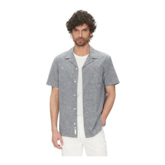 Tommy Jeans Heren, Overhemden, Blauw, Maat: M Katoen