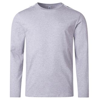 Moschino Heren Taped Shoulders T-shirt met lange mouwen (Grijs)